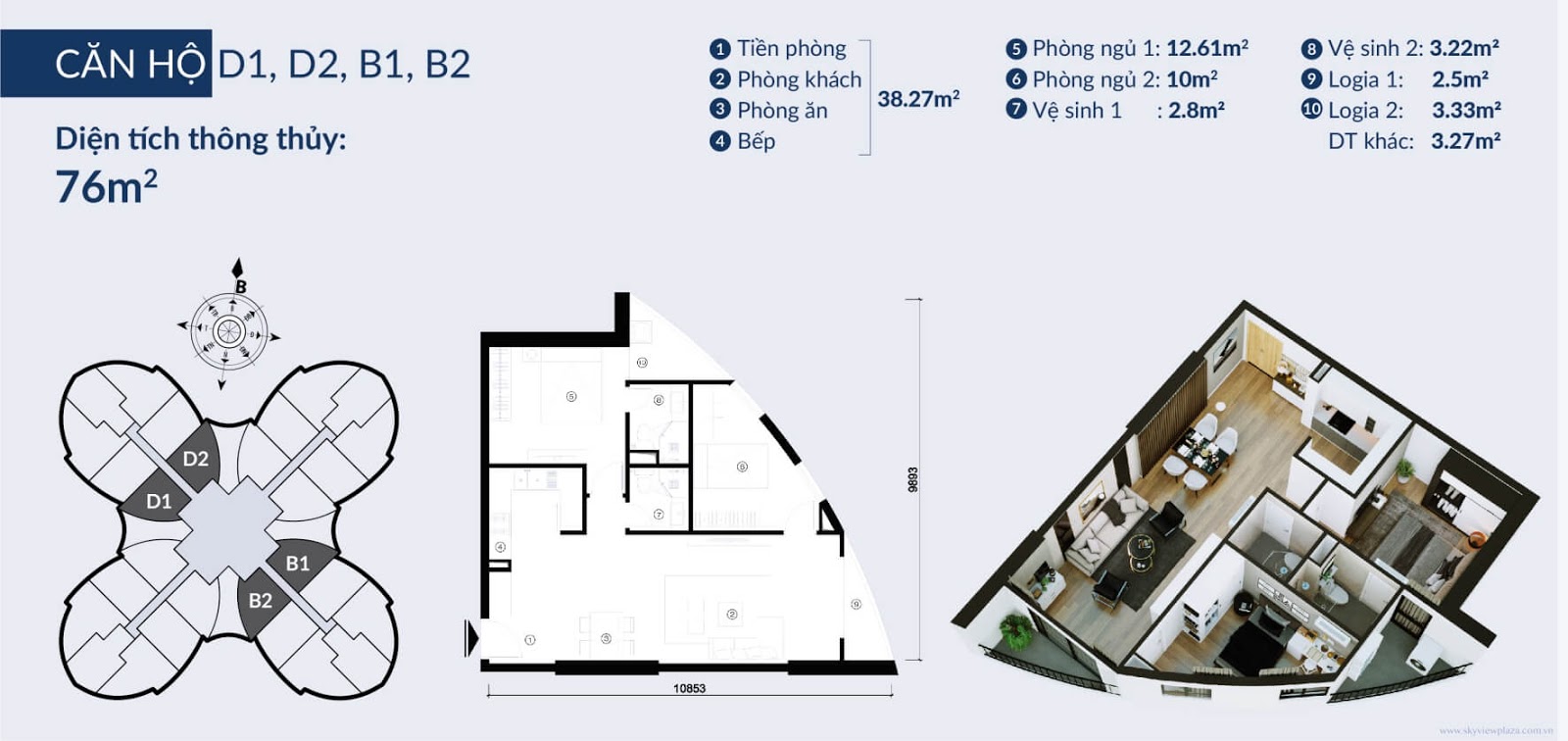 thiết kế căn hộ the queen imperial plaza 360 giải phóng